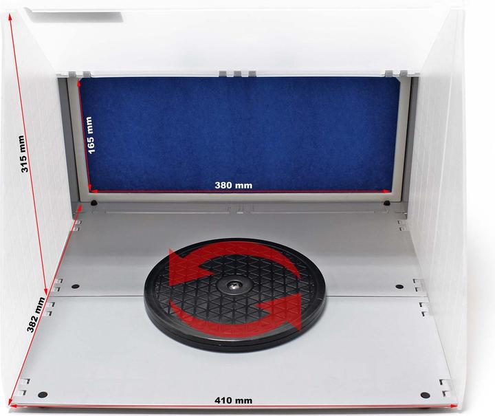 Produktbild Wiltec Komplett Set Airbrush Absauganlage 4m³/min 52dB Absaugung Farbe Farbnebel