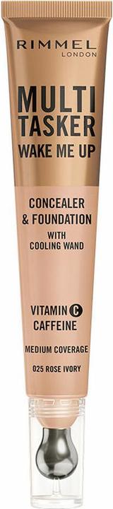 Produktbild Rimmel London Rimmel Multi-Tasker Wake Me Up Foundation & Concealer 20ml 025 Rose Ivory (025 Rose Ivory)