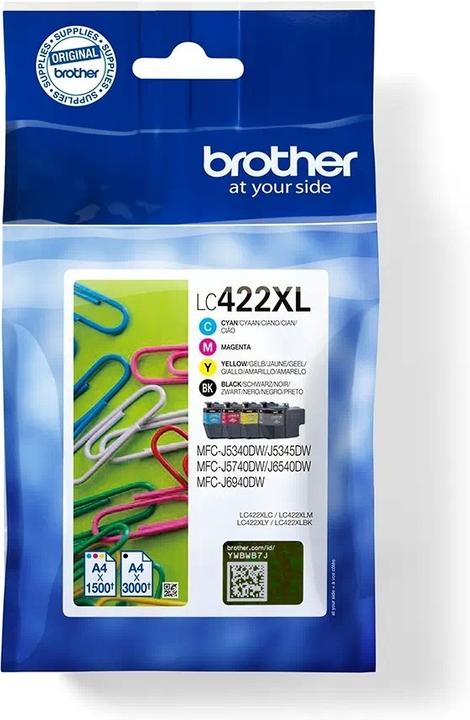 Actual product image Brother and Ink Cartridges Multipack Each cartridge prints up to 1500 page (M, FC, Y, C)