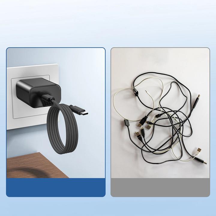 Actual product image Choetech XCC-1054 240W Cable with Power Delivery 3.1 USB-C Magnetic 1.2m - Black (1.20 m, USB 3.1, 240 W)