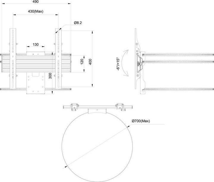 Produktbild Multibrackets Säulen Halterung Pro Serie, 32"-65",schwarz