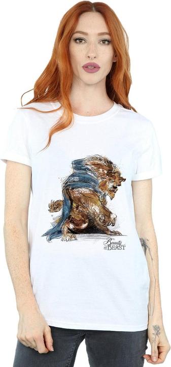 Immagine prodotto Disney Beauty And The Beast Beast Sketch Maglietta Ampia Donna (S)