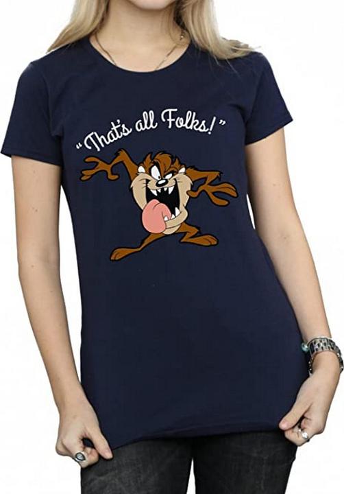 Image du produit Looney Tunes T-shirt en coton Taz pour femmes/femmes That's All Folks (L)
