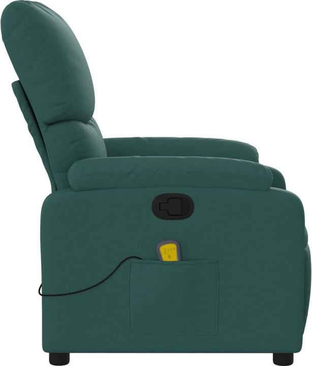 Image du produit VidaXL Fauteuil de massage vert foncé Tissu,Couleur : vert foncé,Matériaux