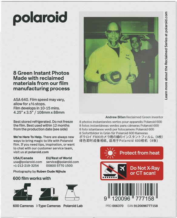 Actual product image Polaroid Colour Film 600 Reclaimed Series (Polaroid 600, OneStep+)