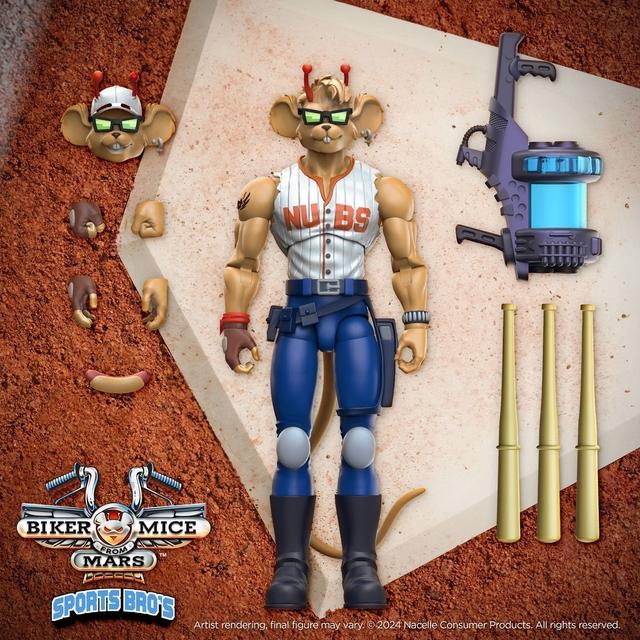 Produktbild Nacelle Biker Mice from Mars Actionfigur Sports Bros Home-Run Throttle - Previews Exclusive