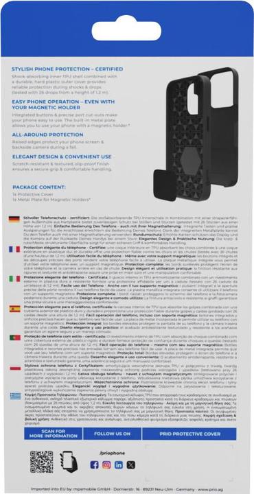 Produktbild prio Schutzhülle für Samsung S25 Ultra schwarz (Samsung Galaxy S25 Ultra)