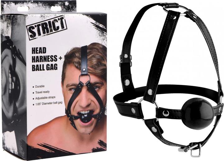 Produktbild XR Brands Head Harness + Ball Gag