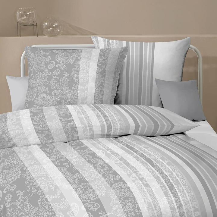 Actual product image Kaeppel Interlock Jersey Bettwäsche Firenze silber (Duvet cover, 135x200 cm (80x80 cm))