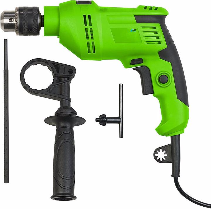 Produktbild AGT Professional Schlagbohrmaschine inkl. 3-teiligem Zubehör und Transportkoffer (Netzbetrieb)