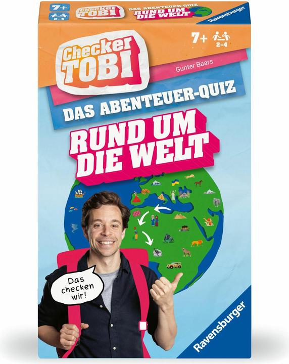 Actual product image Ravensburger 22492 - Checker Tobi - Around the world - The adventure quiz for children aged 7 and over (German)
