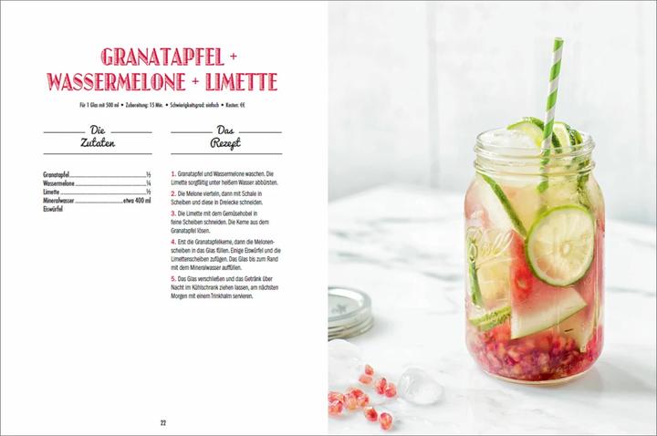 Produktbild Detox Wasser - zum Fasten, Abnehmen und Wohlfühlen. Mit Früchten, Gemüse, Kräutern und (Deutsch, Sonia Lucano, 2021)