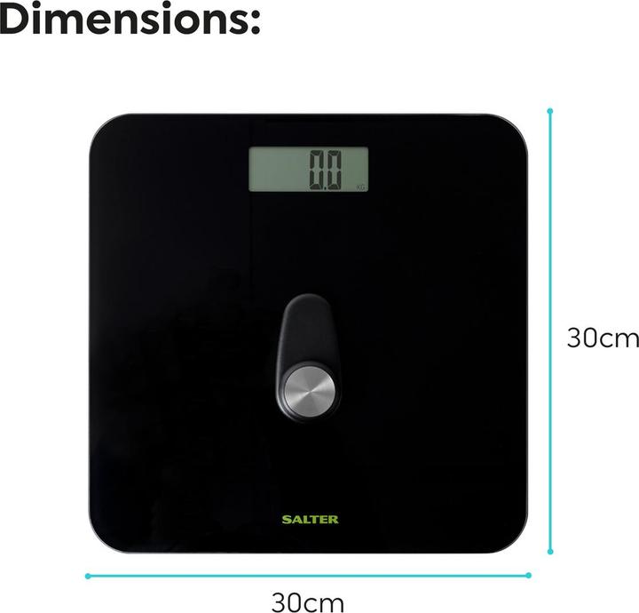 Immagine prodotto Salter 9224 BK3R Bilancia da bagno digitale Eco Power nera (180 kg)