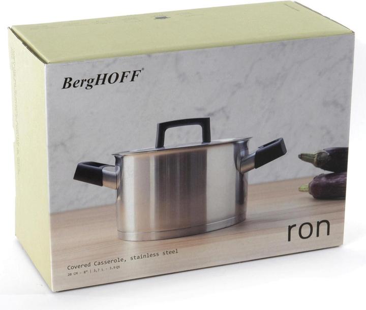 Produktbild BergHoff Kochtopf mit Deckel Ron Line (20 cm, Kochtopf, Edelstahl)