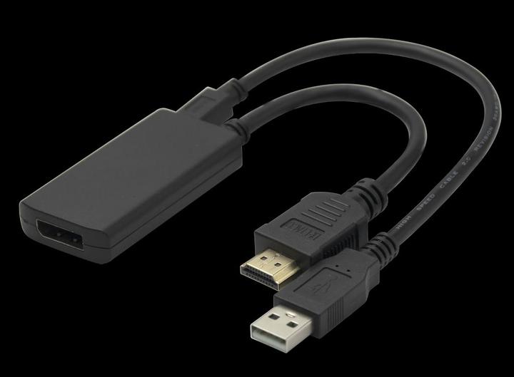 Actual product image Deltaco Adapteris HDMI - DisplayPort, 4K/60Hz / 1902013 (HDMI)