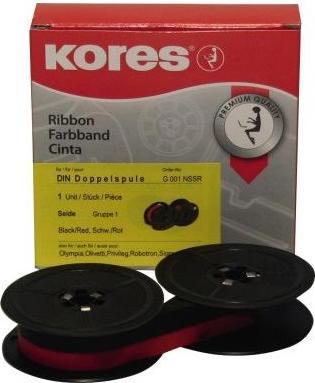 Actual product image Kores ribbon silk black/red size 1 norm 13mmx10m (1.30 cm, Black, Red)