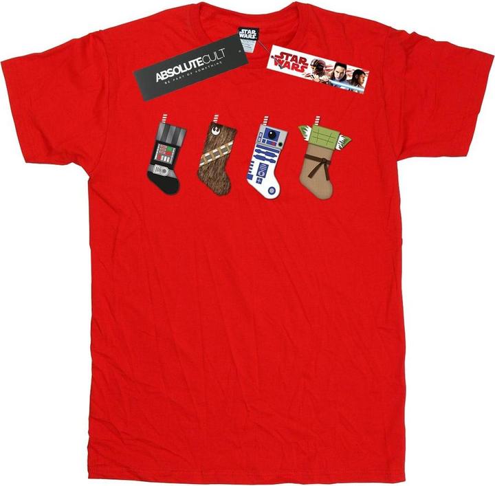 Actual product image Star Wars Mens Christmas Stockings T-Shirt (M)