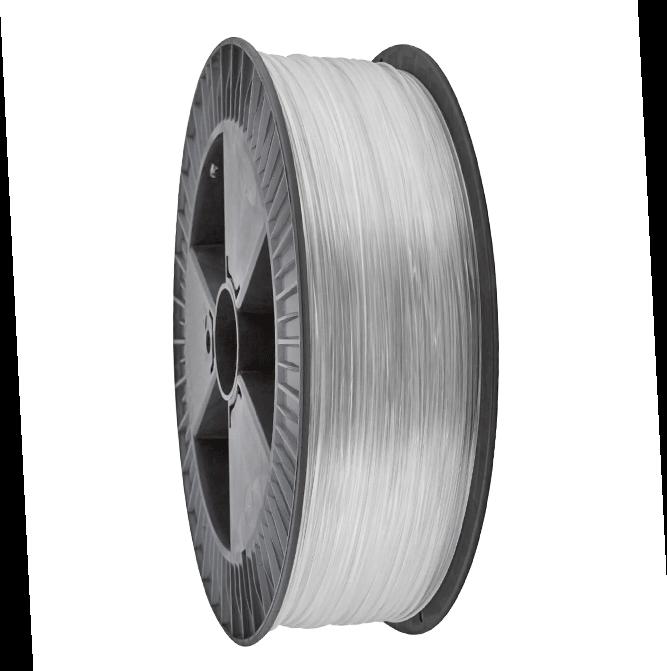 Actual product image Filament PETG glassy 4.5kg 1.75mm (PETG, 1.75 mm, 4500 g, Transparent)