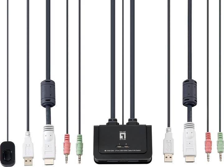 Actual product image LevelOne KVM-0290: 2Port Cable KVM