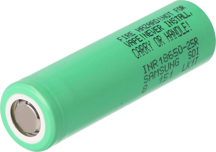 Actual product image Samsung Battery INR18650 25R, unprotected (18650, 2500 mAh)