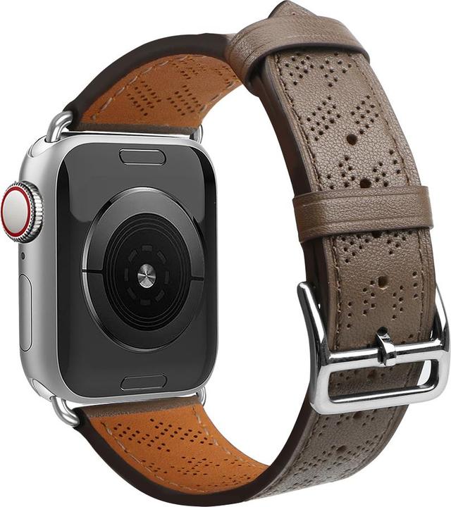 Produktbild Hurtel Armband Leder Lederarmband für Apple Watch Ultra, SE, 8, 7, 6, 5, 4, 3, 2, 1 (49, 45, 44, 42 mm) Arm (45 mm, 44 mm, 42 mm, 49 mm, Echtes Leder)