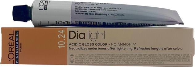 L'Oréal Professionnel L'Oréal DIA Light 10,24 hellblond irise kupfer 50 ml (10,24 hellblond irise kupfer)