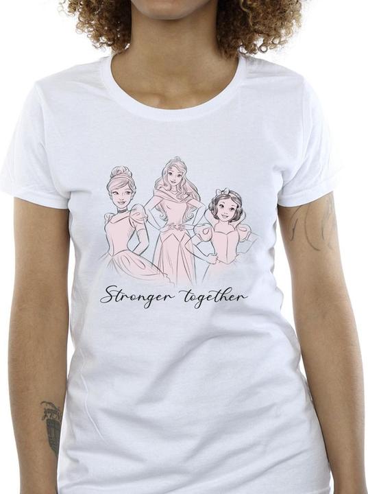 Actual product image Disney Womens/Ladies Princesses Stronger Together Cotton T-Shirt (XL)