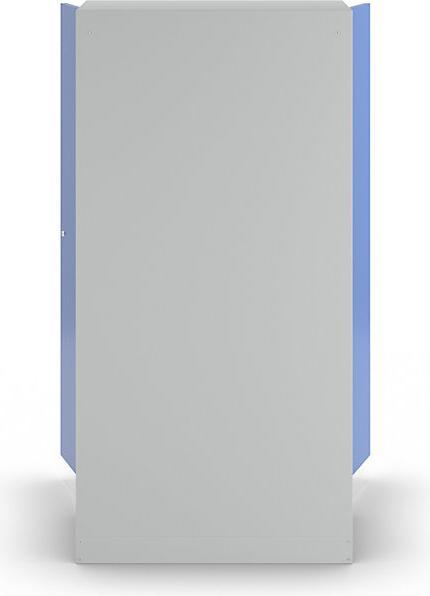 Produktbild MBA-System Geräte- und Putzmittelschrank JUMBO, Vollblechtüren/2 Regalboxen, l.grau/blau (45 cm, 112 cm)