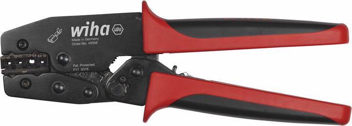 Produktbild Wiha Crimpwerkzeug für nicht isolierte Flachstecker undFlachsteckhülsen (220 mm)