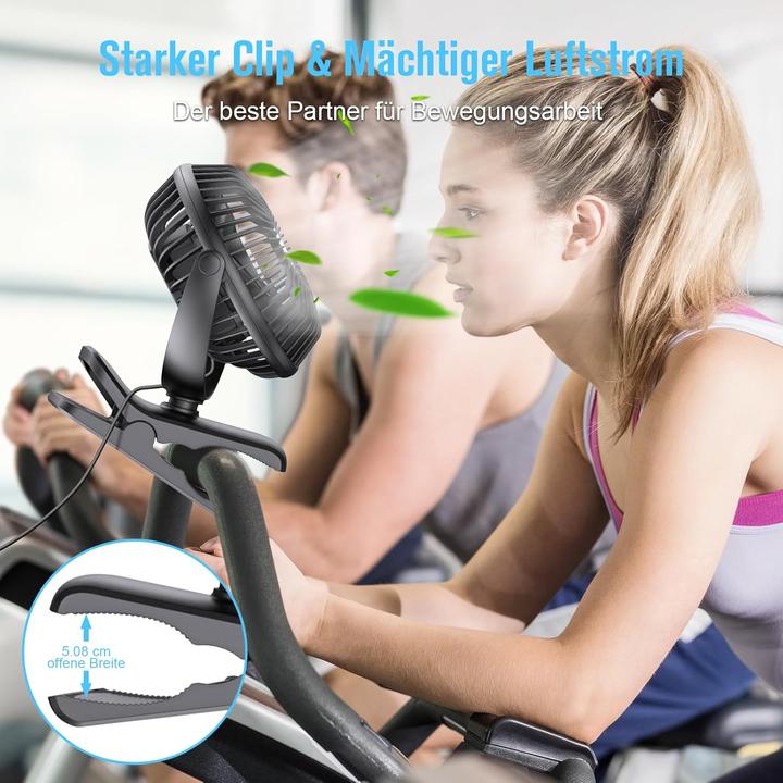 Actual product image Honyin Mini-Ventilator mit Clip (40 dB)