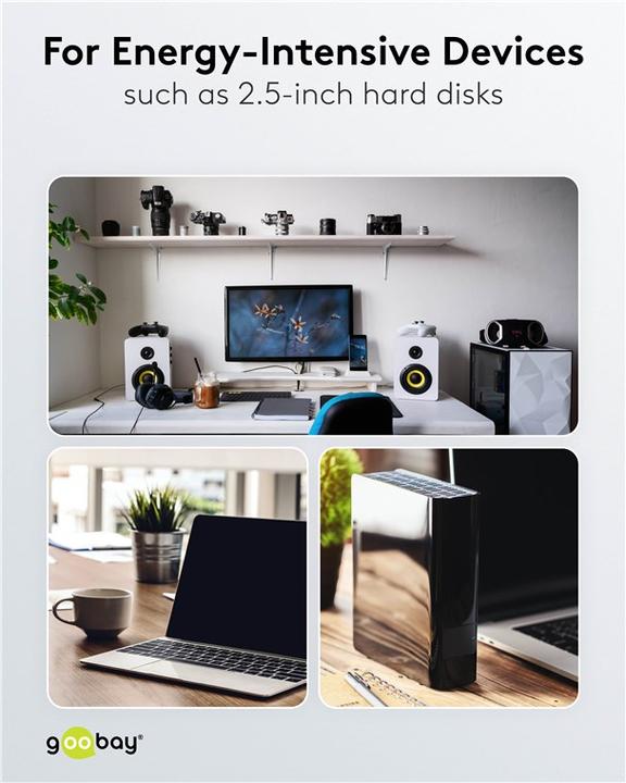 Image du produit Goobay Câble USB / d'alimentation (0.30 m, USB 3.0)