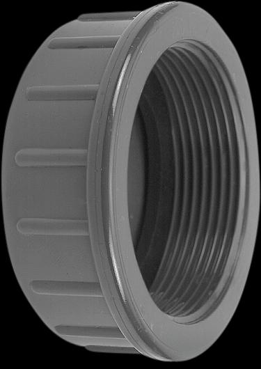 Produktbild VDL Endkappe PVC-U 1 1/2" Innengewinde 10bar Grau Typ Flach