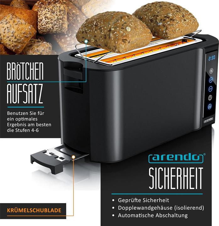 Produktbild Arendo Langschlitz-Toaster mit Touchscreen
