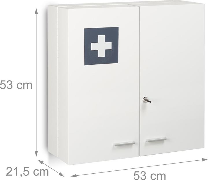 Actual product image Relaxdays Square Medicine Cabinet (53 x 21.5 x 53 cm)