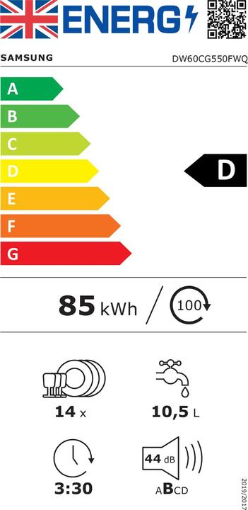 Etichetta energetica Samsung DW60CG550FWQET