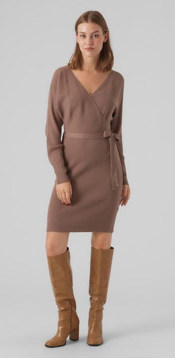 Produktbild Vero Moda VMHOLLYREM LS V-NECK DRESS GA NOOS Strickkleid (S)