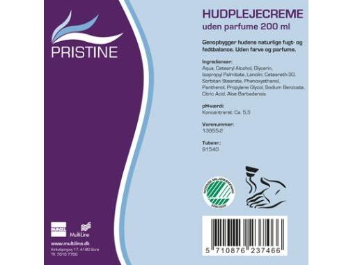 Multi Hudcreme Pristine Svanemaerket uden Parfume/1 parbener 25% fedt 200 ml,200 ml/tub