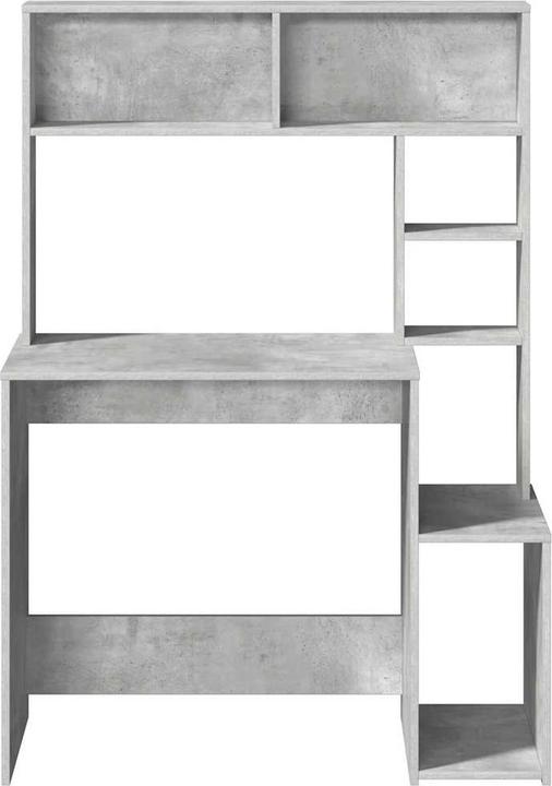 Image du produit VidaXL Bureau avec étagère gris béton 100x45x140 cm Bois composite Bureau (100 x 45 x 140 cm)