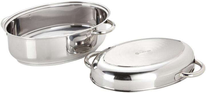 Actual product image Schulte-Ufer Multi-roaster oval 6,5 litres Ø34cm stainless steel (34 cm, Casserole + Stewpot, Stainless steel)