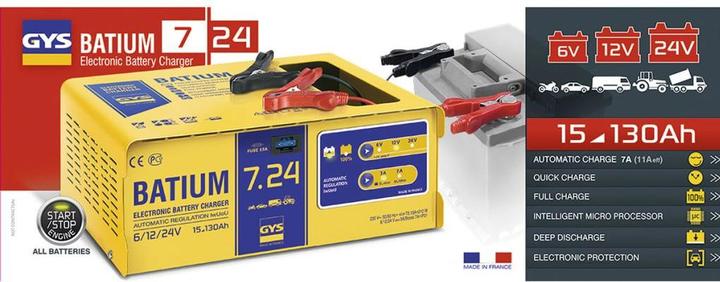 Produktbild GYS Automatikladegerät BATIUM (24V, 11 A)