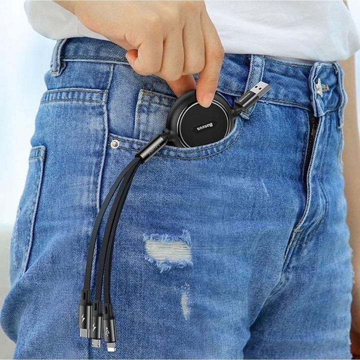 Image du produit Baseus 3in1 extendable cable (1.20 m, USB 3.2 Gen 1)