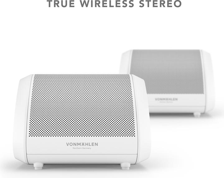 Actual product image Vonmählen Bluetooth Speaker Air Beats Mini White (13 h, Rechargeable battery operated)