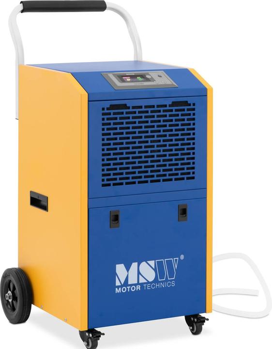 MSW Deumidificatore elettrico professionale - 60 l/giorno - 50 - 90 m² - 480 m³/h - 7,5 L - Con maniglia (90 m²)