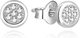 Agato Tiny silver earrings with zircons AGUP3485