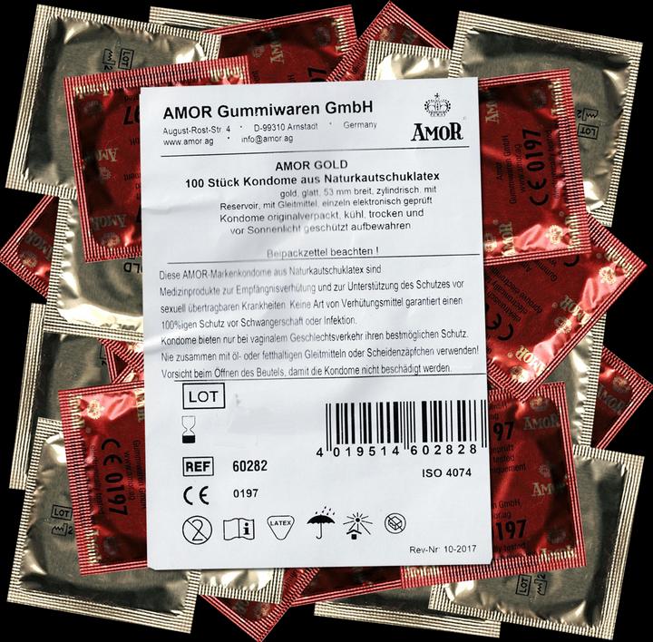 Produktbild Amor Gold» 100 goldene Kondome (100 Stk.)