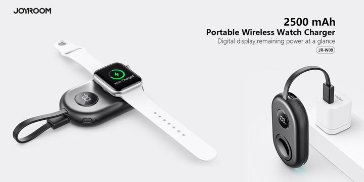 Productafbeelding Joyroom 5000 mAh draagbare oplader voor mobiel en Apple Watch - Zwart (5000 mAh, 3 W, 18.50 Wh)