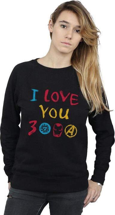 Actual product image Womens/Ladies Avengers Endgame I Love You 3000 Crayons Sweatshirt (L)