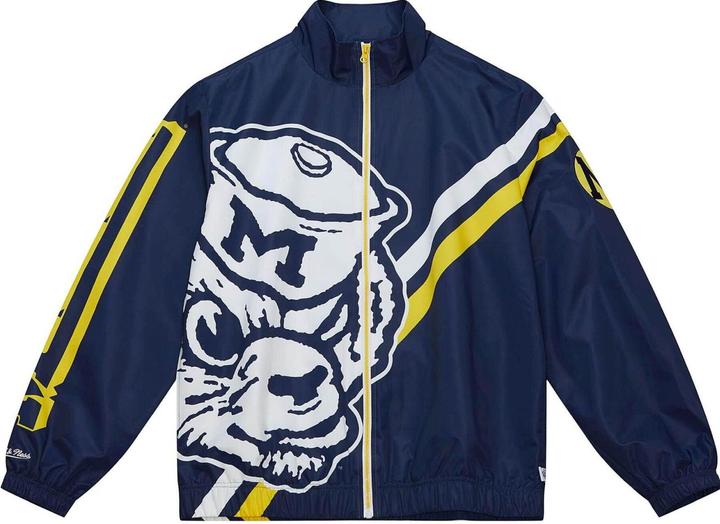 Produktbild Mitchell & Ness M&N Exploded Logo Warm Up Jacke University of Michigan - L (L)