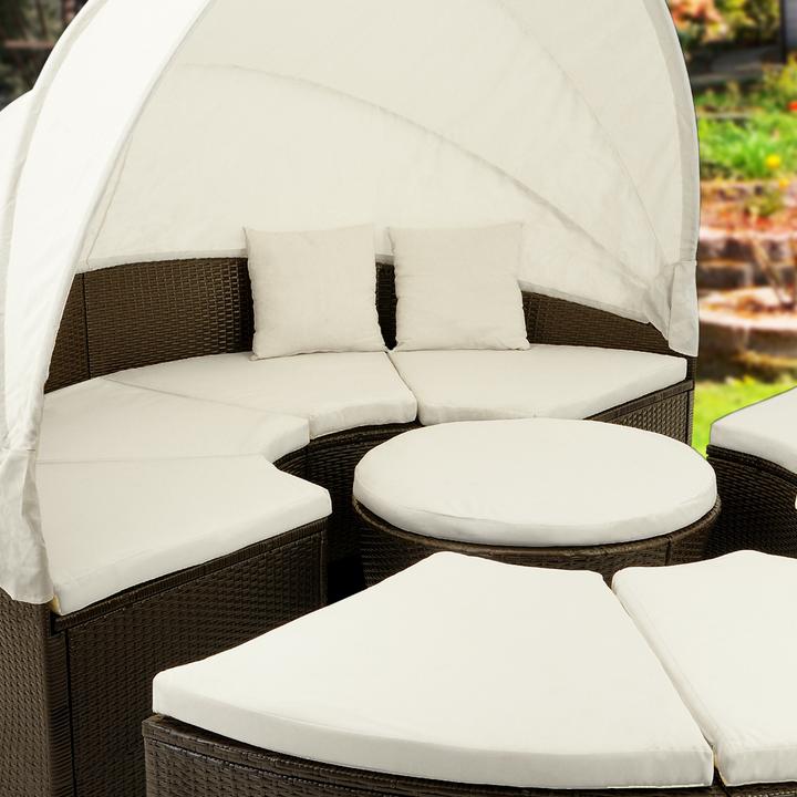 Image du produit Casaria Canapé Sun island en poly rotin (230 cm)
