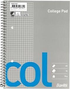 Bantex Col, Abbildung, Blau, Grau, A5, 70 Blätter, Halbglänzend, Kariertes Papier (A5, Kariert, Harter Einband)